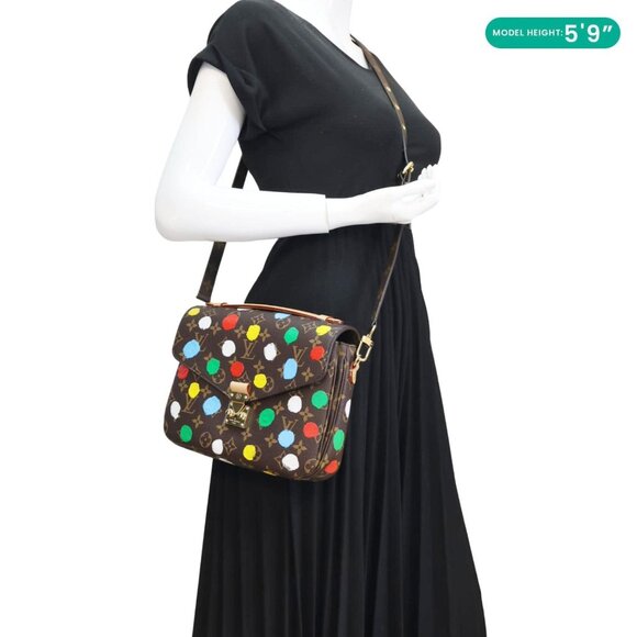 Louis Vuitton  LV x YK Dots Metis Pochette Monogram Painted Dots Crossbody Bag B - Picture 2 of 13